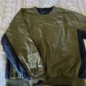 Wedge Olive Green & Black Crewneck Sweater